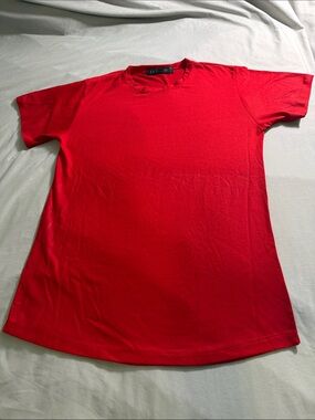 Men's Red Crew Neck Short-Sleeve Tee
